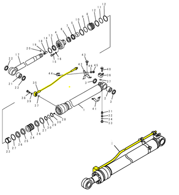 KOMATSU PC120 PC130 Excavator Pressure Oil Pipe For Hydraulic Cylinder And Iron Pipe