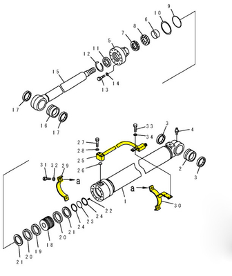 KOMATSU PC120 PC130 Excavator Pressure Oil Pipe For Hydraulic Cylinder And Iron Pipe