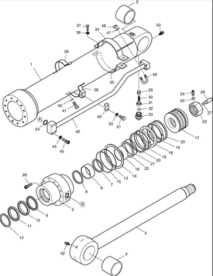 Construction Works Essential High DH300LC-7 Cylinder Oil Pipe for Doosan Excavator