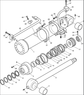 Construction Works Essential High DH300LC-7 Cylinder Oil Pipe for Doosan Excavator