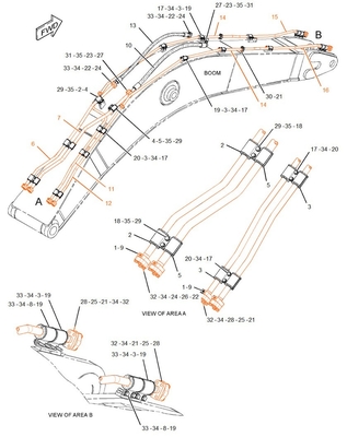 Apply to CAT349 Cylinder Oil Pipe for Excavator Tube from Manufacturing Plant