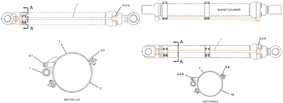 Apply to CAT349 Cylinder Oil Pipe for Excavator Tube from Manufacturing Plant