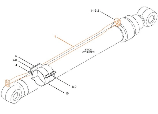 Apply to CAT349 Cylinder Oil Pipe for Excavator Tube from Manufacturing Plant