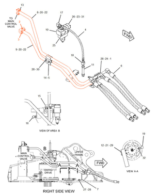 CAT 320C Excavator Pipelines Cylinder Oil Pipe Excavator Spare Parts