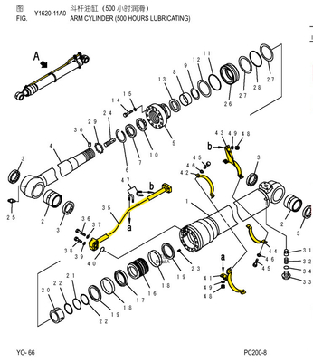 KOMATSU PC200 Excavator Pipelines Excavator Hydraulic Pipes For Construction Machinery