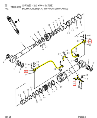KOMATSU PC200 Excavator Pipelines Excavator Hydraulic Pipes For Construction Machinery