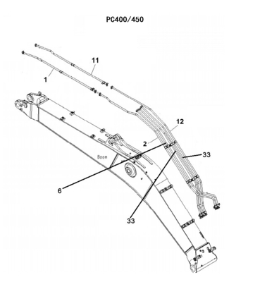 PC400 Excavator Pipelines Oil Cylinder Steel Pipe 208-62-71560 208-62-71570 208-62-71580