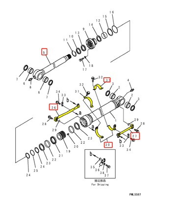 PC360 300 Excavator Hydraulic Oil Cylinder Steel Pipe For Construction Works