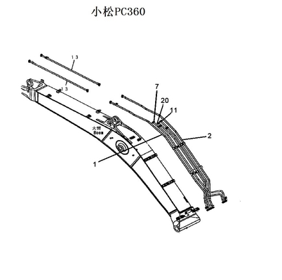 PC360 300 Excavator Hydraulic Oil Cylinder Steel Pipe For Construction Works