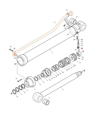DX200A Cylinder Oil Pipe for Doosan Excavator Tube DOOSAN DX200A Recommended