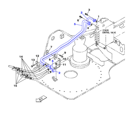 SH210-5A Excavator Spare Parts Cylinder Oil Pipe for Sumitomo Tube