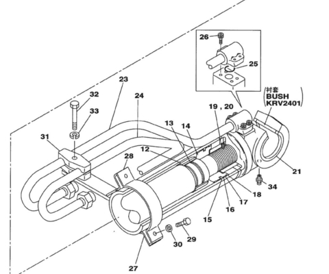 SH210-5A Excavator Spare Parts Cylinder Oil Pipe for Sumitomo Tube