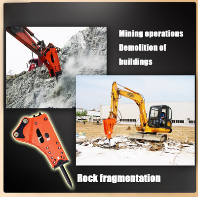 Triangle Side Type Excavator Breaker Hammer 300kg With Intelligent Breaking Technology