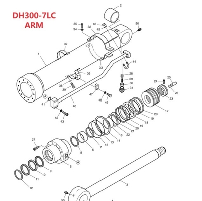 Doosan DH300 Excavator Pipe Clamp Hydraulic Cylinder Pipe Clamp Hard Tube Fixture