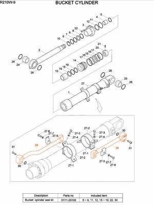 Hydraulic Excavator Pipelines Middle Arm Pipe Oil Inlet Tube For Hyundai R210 R215