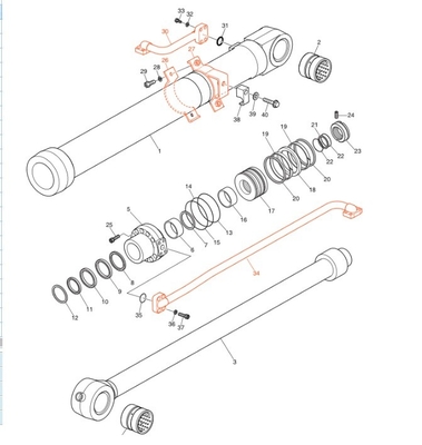 DX190 DX200 Hydraulic Cylinder Fixing Pipe For Excavators And Hard Tube Fixture
