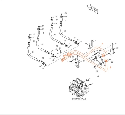 DX190 DX200 Hydraulic Cylinder Fixing Pipe For Excavators And Hard Tube Fixture