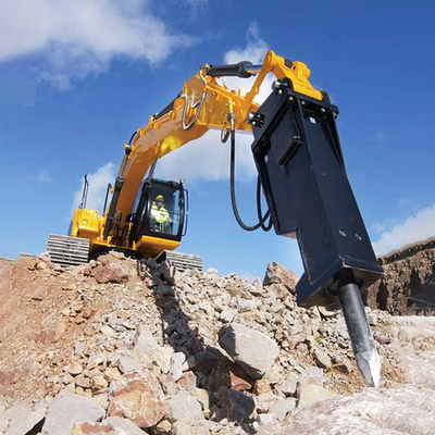 Steel Excavator Hydraulic Rock Breaker Parts For Skid Steer Loader Custom Logo