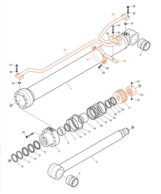 Hydraulic DX200A Excavator Bucket Pipe System For Machinery Repair Shops
