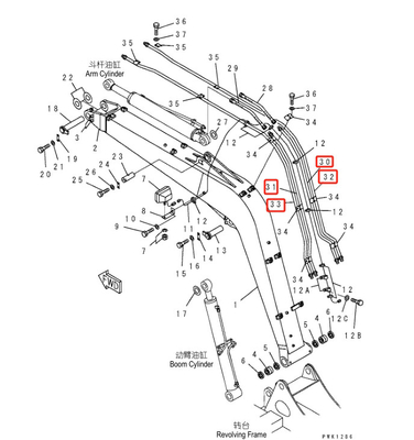 Construction Works PC60 Excavator Iron Pipe for Hydraulic System Distributor Boom Pipe