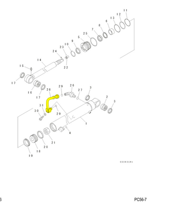 PC56 PC55MR-2 Hydraulic System Distributor Boom Pipe for Excavator Iron Pipe Material