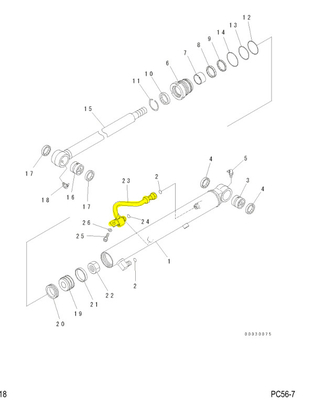 PC56 PC55MR-2 Hydraulic System Distributor Boom Pipe for Excavator Iron Pipe Material