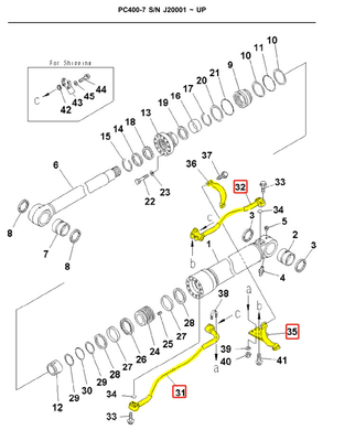 PC400 PC450 Excavator Hydraulic Distribution Valve Iron Pipe For Energy Mining