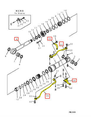 PC360 PC300 Hydraulic System Distributor Boom Pipe and Return Pipe for Excavator Iron Pipe