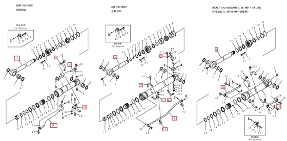 PC360 PC300 Hydraulic System Distributor Boom Pipe and Return Pipe for Excavator Iron Pipe
