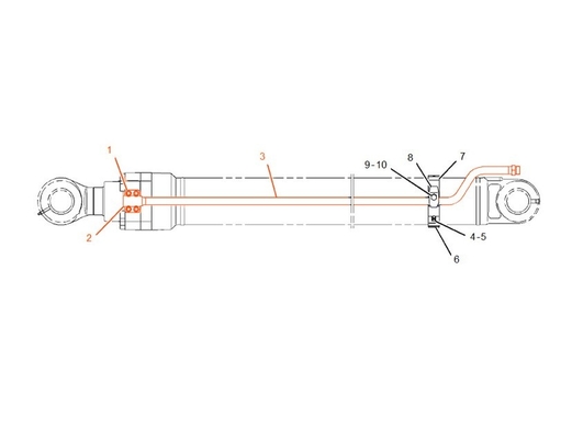 320D Excavator Hydraulic Cylinder Pipe 247-8833 for Arm Pipe with Steel Tube Design
