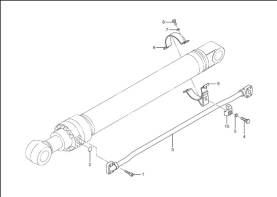 Top Cat320d Excavator Hydraulic Cylinder Pipe 274-2547 Bucket Pipe from with Steel Tube