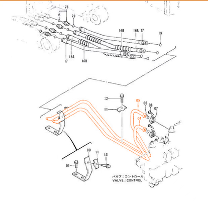 Apply To HITACHI 120 ZAX120 Excavator Hydraulic Cylinder Pipe For Distribution Valve