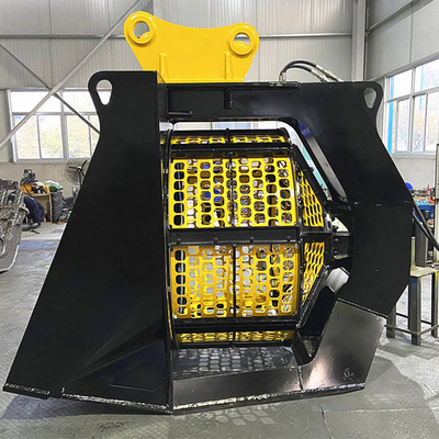 Tiejia Sieve Bucket 1.2m3 Rotating Screen Bucket Excavator for 4ton 6ton 10ton Backhoe