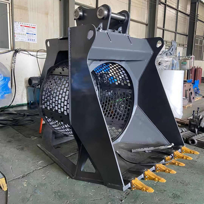 Multi Function Excavator Attachments Rotary Sand Washing Screen Bucket