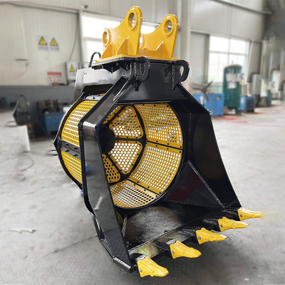 5 - 10 Ton Excavator Attachments 1557 - 2557mm Total Length Excavator Screen Bucket