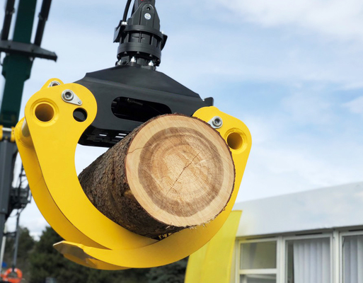 3 ton Hydraulic Excavator Attachments Rotating Wood Grapple Max Jaw Opening 1.5m